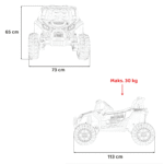 Buggy UTV 2000M Racing Auto na akumulator Biały + MP3 Dźwięki Światła + Pilot + Wolny Start - obrazek 12