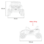 Buggy UTV 2000M Racing Auto na akumulator Czerwony + MP3 Dźwięki Światła + Pilot + Wolny Start - obrazek 12