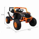 Buggy UTV-MX na akumulator dla dzieci Pomarańczowy + Napęd 4x4 + Pilot + Audio LED + Schowek + EVA + Wolny Start - obrazek 12