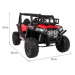 Buggy UTV Terenówka dla dzieci Czerwony + Pilot + Bagażnik + Wolny Start + EVA + MP3 LED - obrazek 12