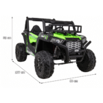Buggy UTV Terenówka dla dzieci Zielony + Pilot + Bagażnik + Wolny Start + EVA + MP3 LED - obrazek 12