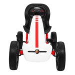 Gokart ABARTH na pedały dla dzieci Biały + Koła EVA + Hamulec ręczny + Wolny bieg - obrazek 6