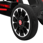 Gokart ABARTH na pedały dla dzieci Czarny + Koła EVA + Hamulec ręczny + Wolny bieg - obrazek 8