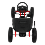 Gokart ABARTH na pedały dla dzieci Czarny + Koła EVA + Hamulec ręczny + Wolny bieg - obrazek 5