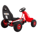 Gokart Champion na pedały dla dzieci 3+ Czerwony + Pompowane opony + Regulowane siedzisko + Ręczny hamulec - obrazek 3