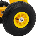 Gokart Champion na pedały dla dzieci 3+ Żółty + Pompowane opony + Regulowane siedzisko + Ręczny hamulec - obrazek 7