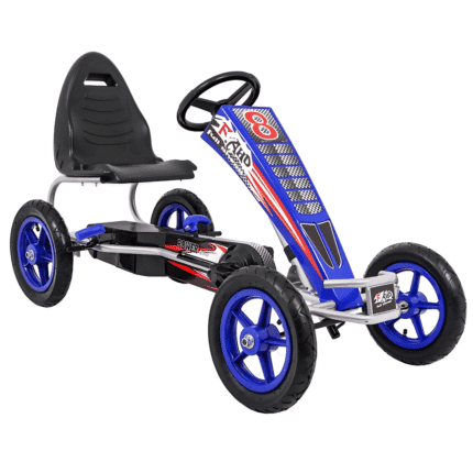 Gokart Full Ahead AIR na pedały dla dzieci 3+ Niebieski + Regulacja siedziska + Pompowane koła + Hamulec ręczny