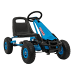 gokart na pedaly air perhour dla dzieci niebieski hamulec reczny pompowane kola regulacja siedzenia