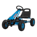 gokart na pedaly air perhour dla dzieci niebieski hamulec reczny pompowane kola regulacja siedzenia - zdjecie produktu 1