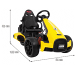 Gokart na akumulator Bolid XR-1 dla dzieci Żółty + Regulowana kierownica + Profilowane siedzenie - obrazek 10