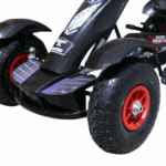 Gokart na pedały Racing XL dla dzieci 3+ Czarny + Pompowane koła + Regulacja fotela + Wolny bieg - obrazek 5