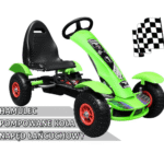 Gokart na pedały Racing XL dla dzieci 3+ Zielony + Pompowane koła + Regulacja fotela + Wolny bieg - obrazek 5
