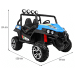 Grand Buggy Strong Lift dla dzieci Niebieski + Napęd 4x4 + Pilot + Bagażnik + Radio MP3 + LED - obrazek 12
