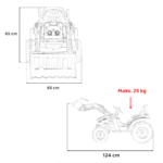 Koparka Traktor na akumulator dla dzieci Zielony + Ruchome Ramię Łyżka + Pilot + Wolny Start + Radio FM + LED - obrazek 14