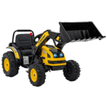 Koparka Traktor na akumulator dla dzieci Żółty + Ruchome Ramię Łyżka + Pilot + Wolny Start + Radio FM + LED
