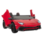 lamborghini aventador sv na akumulator dla 2 dzieci czerwony silnik bezszczotkowy pompowane kola audio led