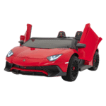 lamborghini aventador sv na akumulator dla 2 dzieci czerwony silnik bezszczotkowy pompowane kola audio led - zdjecie produktu 1