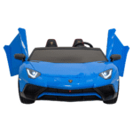 lamborghini aventador sv na akumulator dla 2 dzieci niebieski silnik bezszczotkowy pompowane kola audio led - zdjecie produktu 2