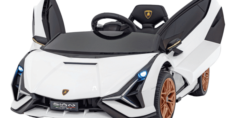 lamborghini sian na akumulator dla dzieci bialy pilot eva wolny start audio led - zdjecie produktu 1