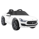 Maserati Ghibli na akumulator dla dzieci Biały + Pilot + Wolny Start + EVA + MP3 USB + LED