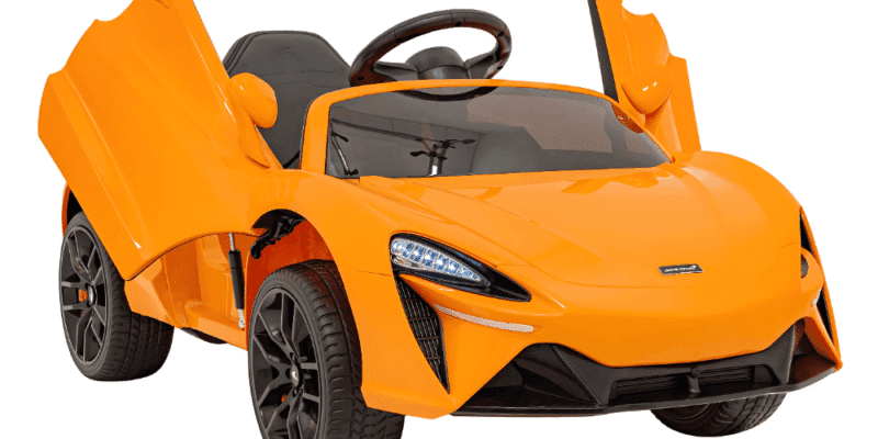 mclaren artura na akumulator dla dzieci pomaranczowy naped 4x4 pilot wolny start eva audio led