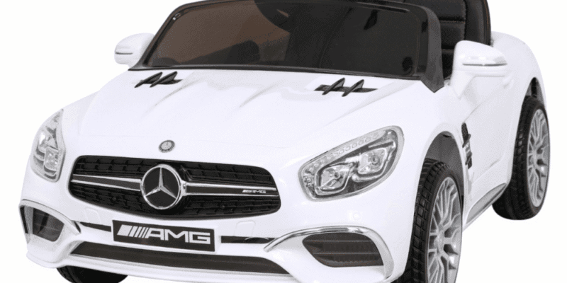mercedes benz amg sl65 s elektryczny dla dzieci bialy pilot audio led ekoskora eva wolny start - zdjecie produktu 1