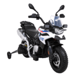 Motor BMW F850 GS na akumulator dla dzieci Biały + Kółka pomocnicze + Audio LED + Wolny Start + EVA