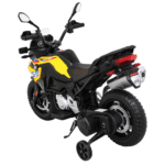 Motor BMW F850 GS na akumulator dla dzieci Żółty + Kółka pomocnicze + Audio LED + Wolny Start + EVA - obrazek 3
