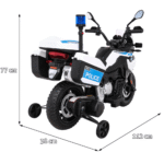 Motor Policyjny BMW F850 GS na akumulator dla dzieci + Kółka pomocnicze + Syrena + Światła + 2 Kufry + Wolny Start - obrazek 12