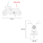Motorek Chopper FASTER na akumulator dla dzieci Niebieski + Radio FM + Panel audio + LED - obrazek 14