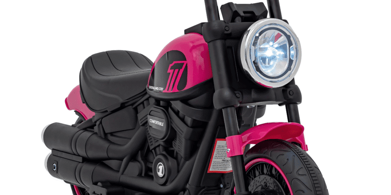 motorek chopper faster na akumulator dla dzieci rozowy radio fm panel audio led