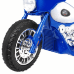 Motorek Chopper na akumulator dla dzieci Niebieski + 3 koła + Dźwięki + Światła LED - obrazek 5