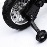 Motorek Cross dla dzieci Pojazd na akumulator Zielony + Pomocnicze kółka + Dźwięki LED - obrazek 11