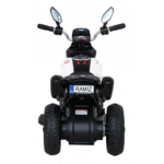 Motorek Fast Tourist na akumulator dla dzieci Biały + Audio + Światła + Ekoskóra - obrazek 6