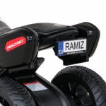 Motorek Fast Tourist na akumulator dla dzieci Biały + Audio + Światła + Ekoskóra - obrazek 9