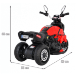 Motorek Fast Tourist na akumulator dla dzieci Czerwony + Audio + Światła + Ekoskóra - obrazek 12