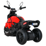 Motorek Fast Tourist na akumulator dla dzieci Czerwony + Audio + Światła + Ekoskóra - obrazek 4