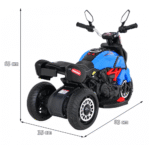 Motorek Fast Tourist na akumulator dla dzieci Niebieski + Audio + Światła + Ekoskóra - obrazek 12
