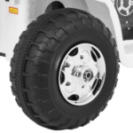 Motorek MiniBike na akumulator dla dzieci Biały + Dźwięki + Światła LED + Ekoskóra - obrazek 10