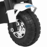 Motorek MiniBike na akumulator dla dzieci Biały + Dźwięki + Światła LED + Ekoskóra - obrazek 8