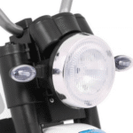 Motorek MiniBike na akumulator dla dzieci Biały + Dźwięki + Światła LED + Ekoskóra - obrazek 9