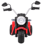 Motorek MiniBike na akumulator dla dzieci Czerwony + Dźwięki + Światła LED + Ekoskóra - obrazek 5