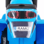 Motorek MiniBike na akumulator dla dzieci Niebieski + Dźwięki + Światła LED + Ekoskóra - obrazek 11