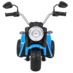 Motorek MiniBike na akumulator dla dzieci Niebieski + Dźwięki + Światła LED + Ekoskóra - obrazek 5