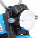 Motorek MiniBike na akumulator dla dzieci Niebieski + Dźwięki + Światła LED + Ekoskóra - obrazek 9