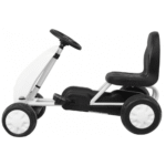 Pierwszy Gokart na pedały dla najmłodszych Biały + Napęd łańcuchowy + Koła z gumą - obrazek 7