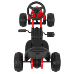 Pierwszy Gokart na pedały dla najmłodszych Czerwony + Napęd łańcuchowy + Koła z gumą - obrazek 6