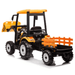 pojazd mega traktor d68 z przyczepka zolty - zdjecie produktu 2