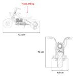 Pojazd Motorek Chopper Warrior Pomarańczowy - obrazek 14