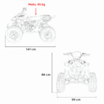 Pojazd Quad Spalinowy RENEGADE HIPERFECT 125CC Czerwony - obrazek 14